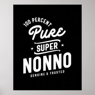 Manar 100 % ren Toppen Nonno-gåva Poster