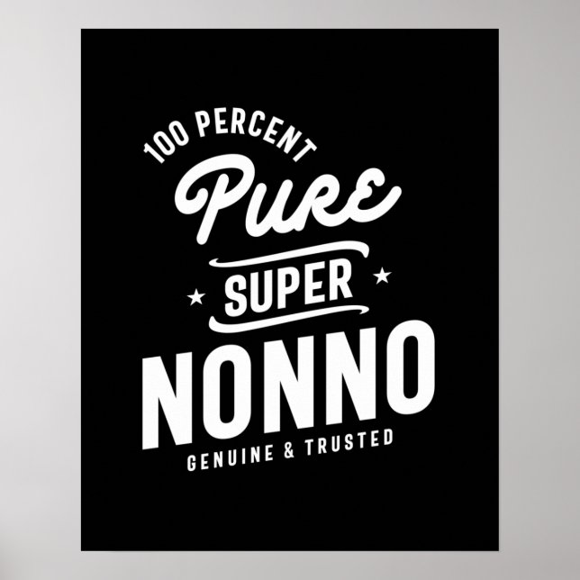Manar 100 % ren Toppen Nonno-gåva Poster (Framsidan)