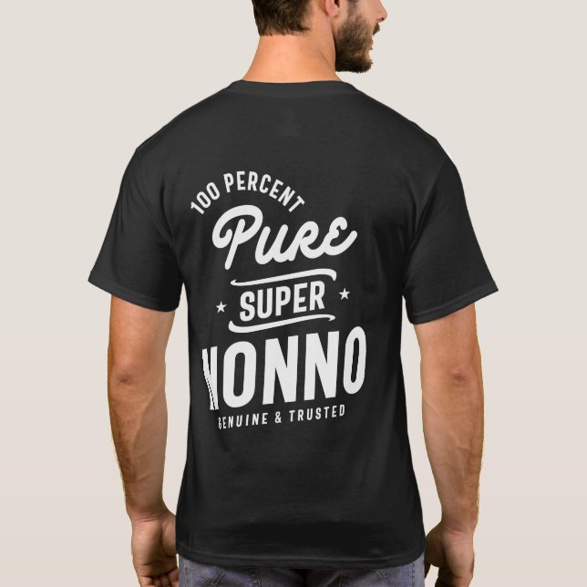 Manar 100 % ren Toppen Nonno-gåva T Shirt (Baksida)