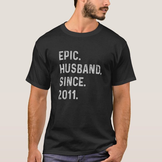 Manar 12:e Bröllop-årsdagen 12 år - Epic Husba T Shirt (Framsida)