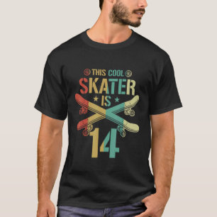 Manar 14:e födelsedag Skateboard Boy 14 Year Old S T Shirt