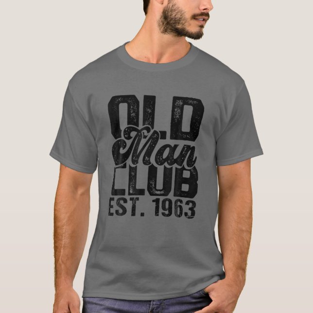 Manar 1963 Födelsedagsfest - Gamla Klubben Est. 19 T Shirt (Framsida)