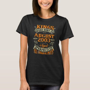 Manar 19:e födelsedagen för Kung, född i augusti 2 T Shirt