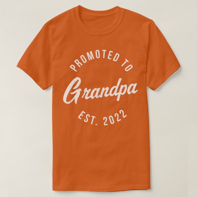 Manar 1:a gången Grandpa EST 2022 New First Grandp T Shirt (Design framsida)