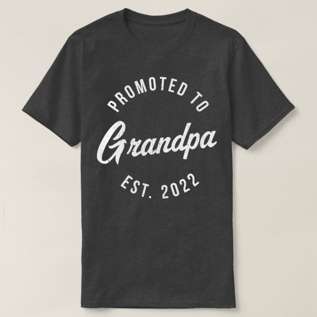 Manar 1:a gången Grandpa EST 2022 New First Grandp T Shirt (Design framsida)