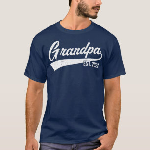 Manar 1:a gången Grandpa EST 2022 New First Grandp T Shirt