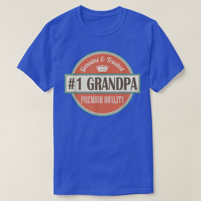 Manar 1 Grandpa 1 Grandfather Fars dag G T Shirt (Design framsida)