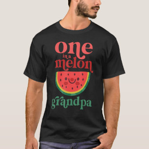 Manar 1 i en melon Grandpa Cute Watermelon First T Shirt