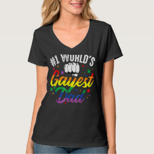 Manar 1 Världens Gayest Pappa Fars dag LGBT-Pride T Shirt