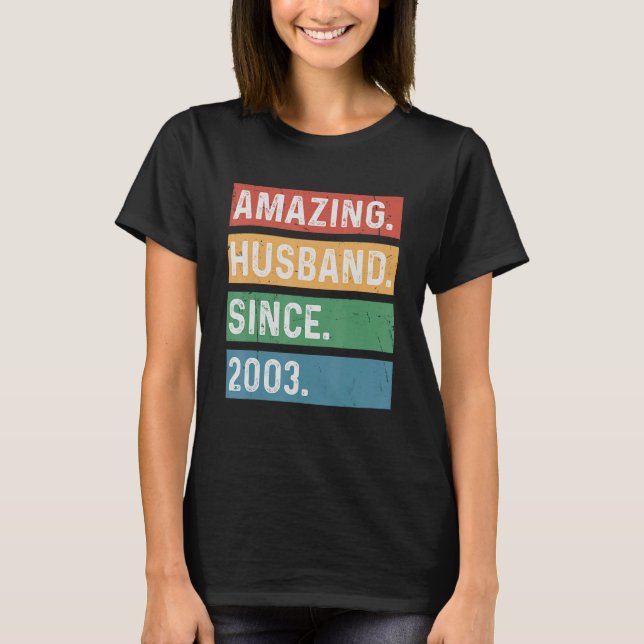 Manar 20-årsdagen Bröllop - Fantastisk Husba T Shirt (Framsida)