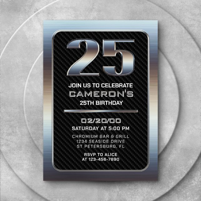 Manar 25:e födelsedagsinbjudan inbjudningar (Skapare uppladdad)