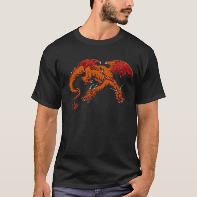 Manar 2 Headed Dragon Tee (Framsida)