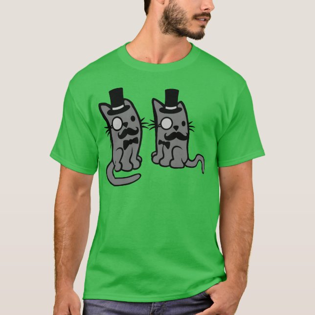 Manar 2-kattvänner t shirt (Framsida)