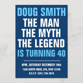 Manar 30:e/40:e/50:e/60:e Födelsedagsfest inbjudan