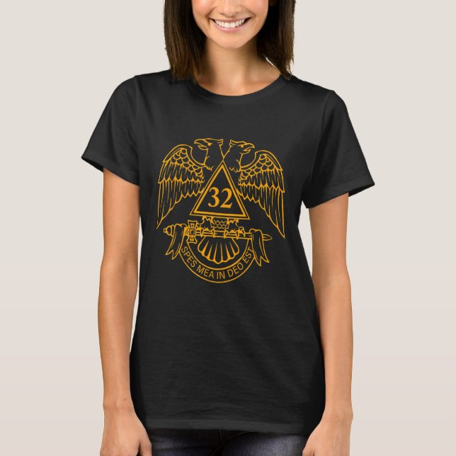 Manar 32:a graderingen Masonic Scottish Rite Vinga T Shirt (Framsida)