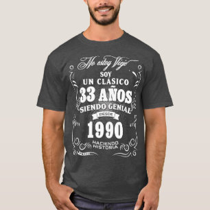 Manar 33:e födelsedagspresent för manar i spanska t shirt