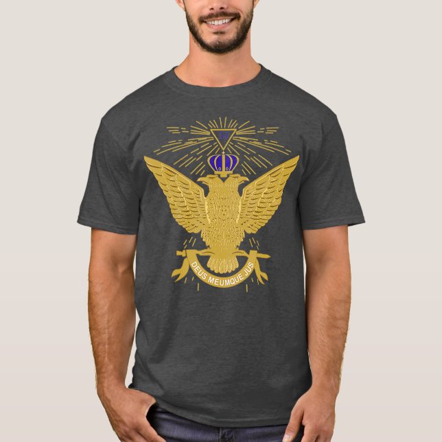 Manar 33:e grad Mason T Masonic Tee Scottish (Framsida)