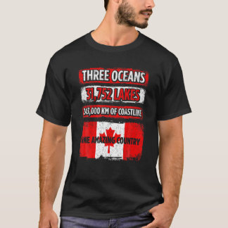 Manar 3 oceaner 31 752 Sjöar 243 000 km Kusten T Shirt