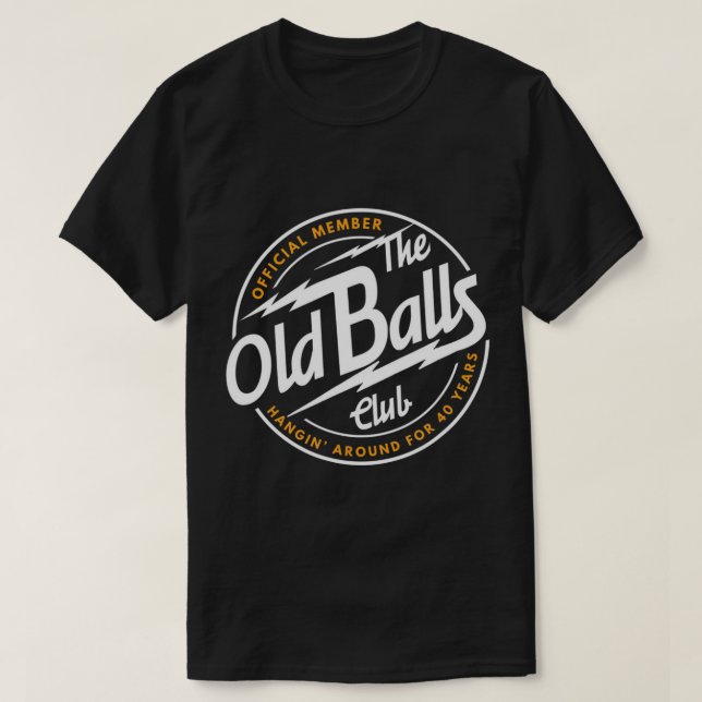 Manar 40 år av Fantastisk gamla Bollar-Klubb 40:e  T Shirt (Design framsida)