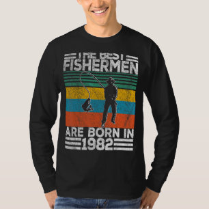 Manar 40-åriga fiskare som fiskar 40-årsdagen t shirt