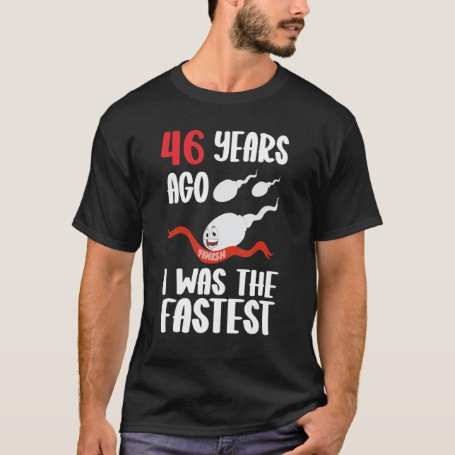 Manar 46: e födelsedagsklockan för 46 år sedan: t shirt (Framsida)