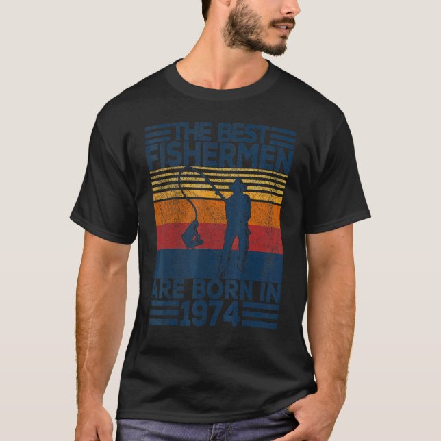 Manar 48-åriga fiskare som fiskar 48:e födelsedage t shirt (Framsida)