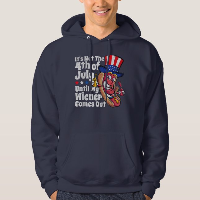 Manar, 4:e juli: Hotdog Wiener kommer ut Hoodie (Framsida)
