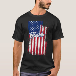 Manar 4 juli 1776 Florida Flagga American Flagga T Shirt