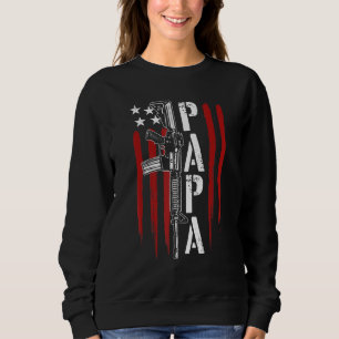 Manar 4 juli Pappa Pappa pappa Ar-15 Gun Patrioti T Shirt