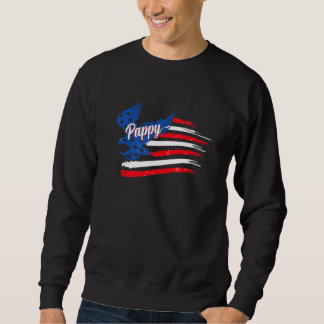 Manar 4 juli Pappy Eagle Flagga Pappy Flagga Lång Ärmad Tröja