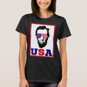 Manar 4 juli Shirt Abraham Lincoln USA Shirt. T