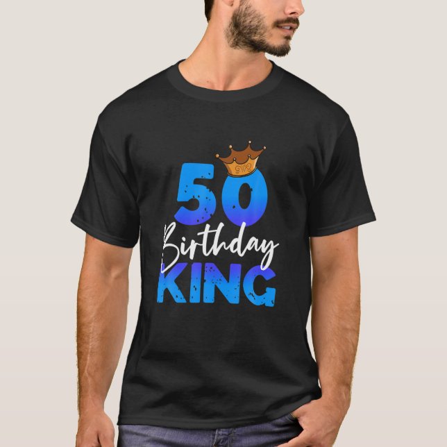 Manar 50:e födelsedag Kung Krona-gåva till hans fi T Shirt (Framsida)