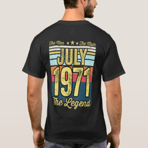 Manar 50:e födelsedag människan myten i den förkla t shirt