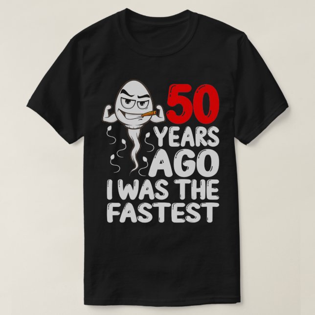 Manar 50:e födelsedagsklockan för 50 år sedan: t shirt (Design framsida)