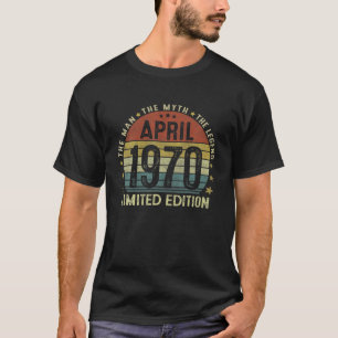 Manar 52 år gamla gåvor april 1970 Man Myth Lege T Shirt