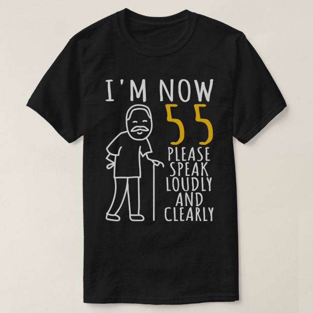 Manar 55:e födelsedagen för honom är jag nu 55 år  t shirt (Design framsida)