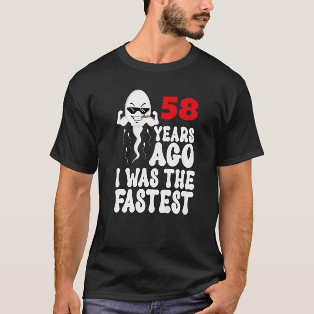 Manar 58:e födelsedagsklockan för 58 år sedan: t shirt (Framsida)