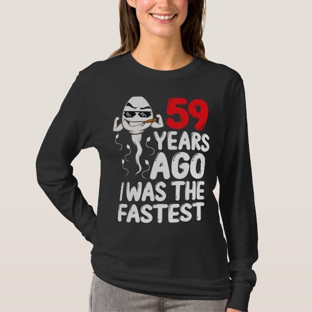 Manar 59:e födelsedagstidningen Gag Dress för 59 å T Shirt (Framsida)