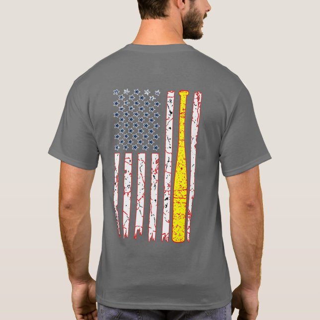 Manar 603 Riptide Softball Flagga Shirt T Shirt (Baksida)