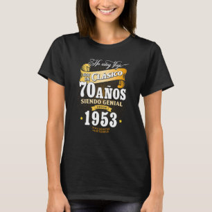 Manar 70:e födelsedagspresent för manar i spanska t shirt