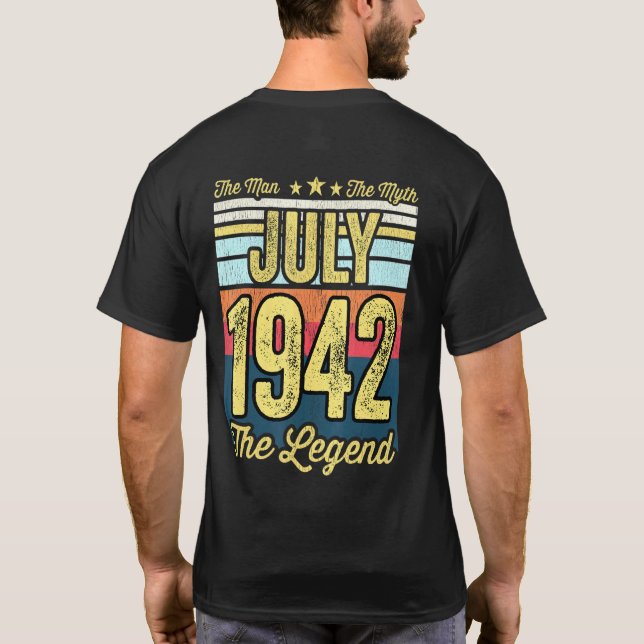 Manar 79:e födelsedag människan myten i den förkla t shirt (Baksida)