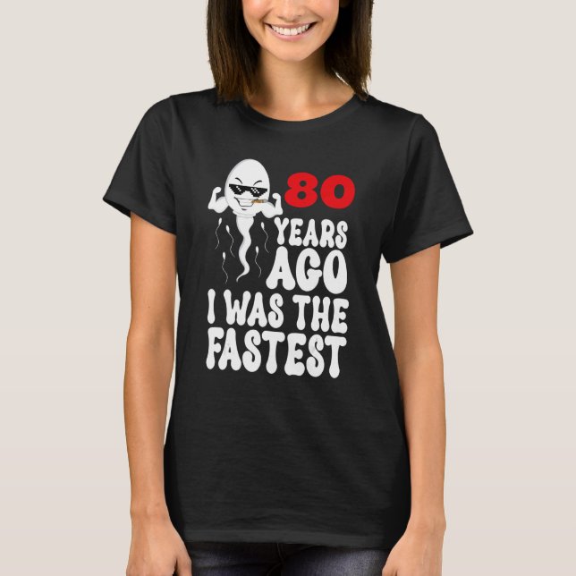 Manar 80:e födelsedagsklockan för 80 år sedan: t shirt (Framsida)