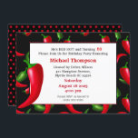 Manar 80th Red Hett Pepper Birthday-inbjudningar Inbjudningar<br><div class="desc">Lustigt röd hett pepparinbjudan att fira 80:e födelsedagen. Fira den här speciella födelsedagen. Kan vara använda för män eller kvinnor. Ålder 80 kan ändras till vilken ålder som helst.</div>