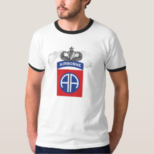 Manar 82nd luftburna hela vägen utslagsplats tee shirt