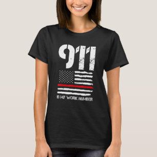 Manar 911 är mitt arbetsnummer brandsläckare t shirt