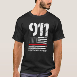 Manar 911 är mitt arbetsnummer brandsläckare t shirt