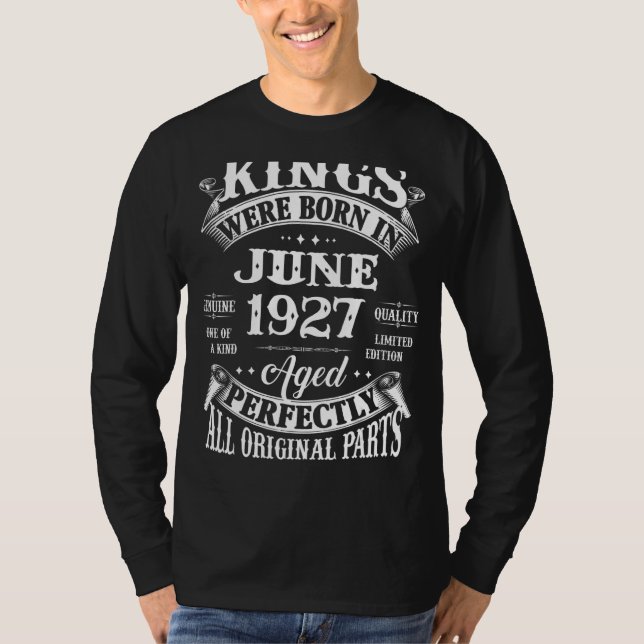 Manar 95:e födelsedagspresent till Kung, född i ju T Shirt (Framsida)
