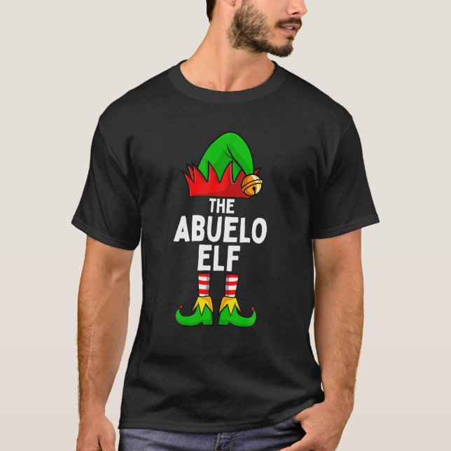 Manar Abuelo Elf Matching Family Jul Manar T Shirt (Framsida)