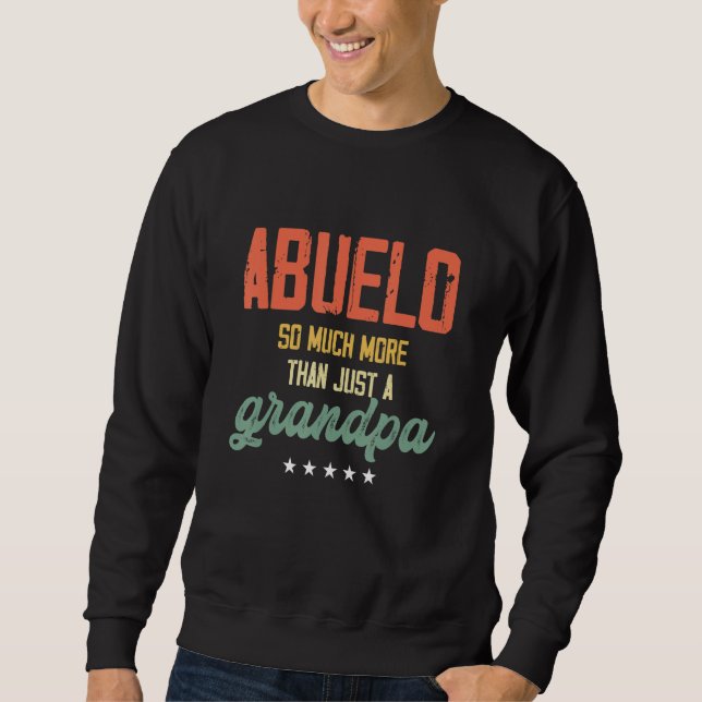 Manar Abuelo Mycket mer än farfar Gra Lång Ärmad Tröja (Framsida)
