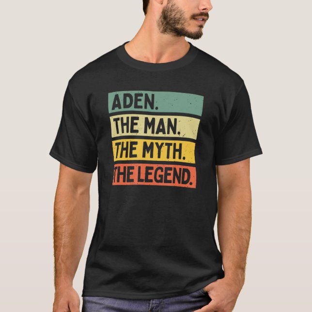 Manar Aden the Man the myth the legend personaliz T Shirt (Framsida)
